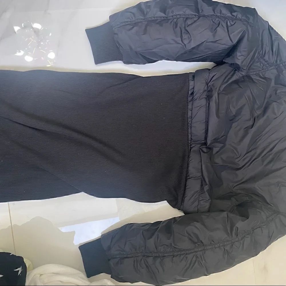 Marques Almeida Convertible Cropped Shell And Ribbed-knit Bomber Jacket #7 - Picture 14 of 15